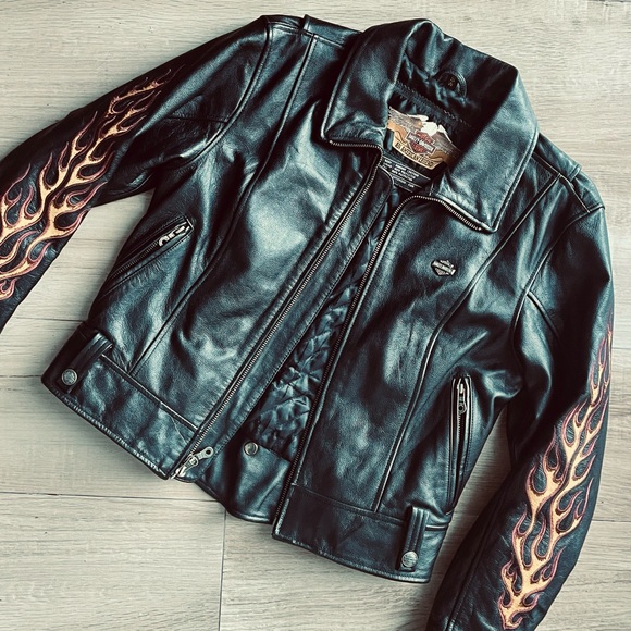 HARLEY-DAVIDSON Leather Jacket S/M - Picture 11 of 14